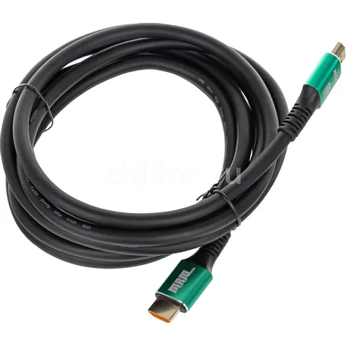 Кабель соединительный аудио-видео PREMIER 12392, HDMI (m) - HDMI (m), ver 2.1, 3м, GOLD, черный [012392]