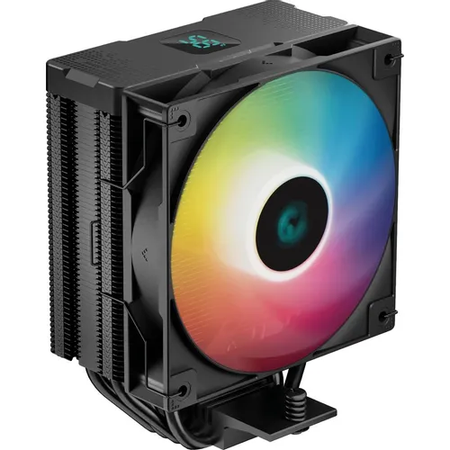 Устройство охлаждения (кулер) DeepCool AG400 Digital Bk, LCD, 4-pin, ARGB, 120мм, черный, retail [r-ag400-bkadmn-g-1]