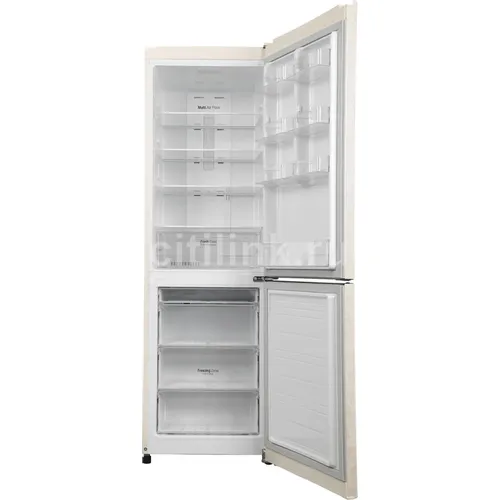 Холодильник двухкамерный LG GA-B419SEUL Total No Frost, инверторный, бежевый/рисунок
