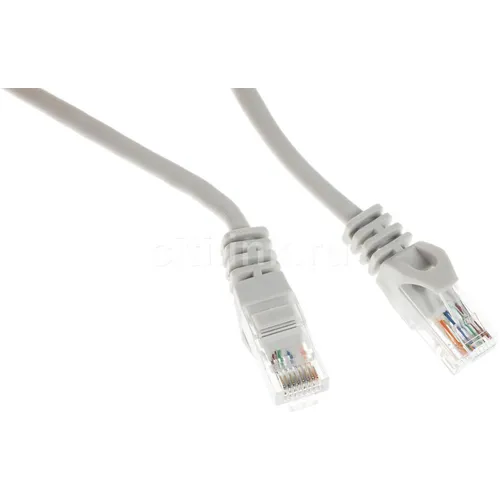 Патч-корд ITK вилка RJ-45, вилка RJ-45, кат.5E, ПВХ, 5м, серый [pc01-c5eu-5m-g]