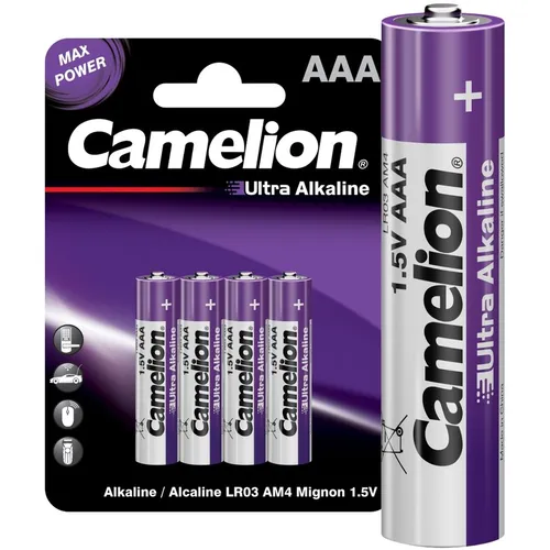 AAA Батарейка CAMELION Ultra Alkaline LR03-BP4UT, 4 шт.