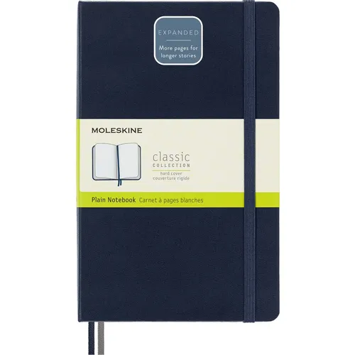 Блокнот Moleskine Classic Expended, 400стр, без разлиновки, твердая обложка, синий сапфир [qp062expb20]