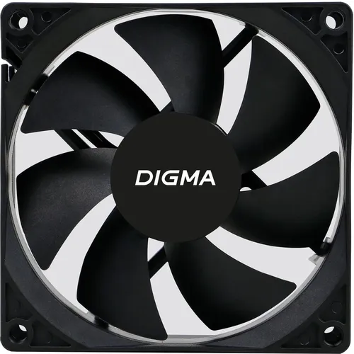 Вентилятор Digma DFAN-90 90мм, 3-pin, от БП:4-pin (Molex), 1800об/мин, 23 дБ, черный, Ret