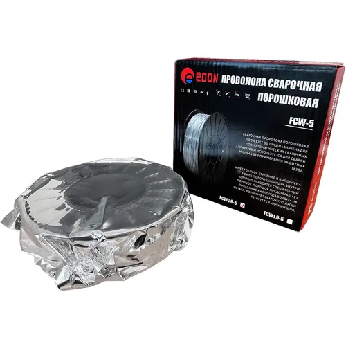Проволока сварочная EDON FCW0.8-5, D0.8мм, 5000грамм [14763]