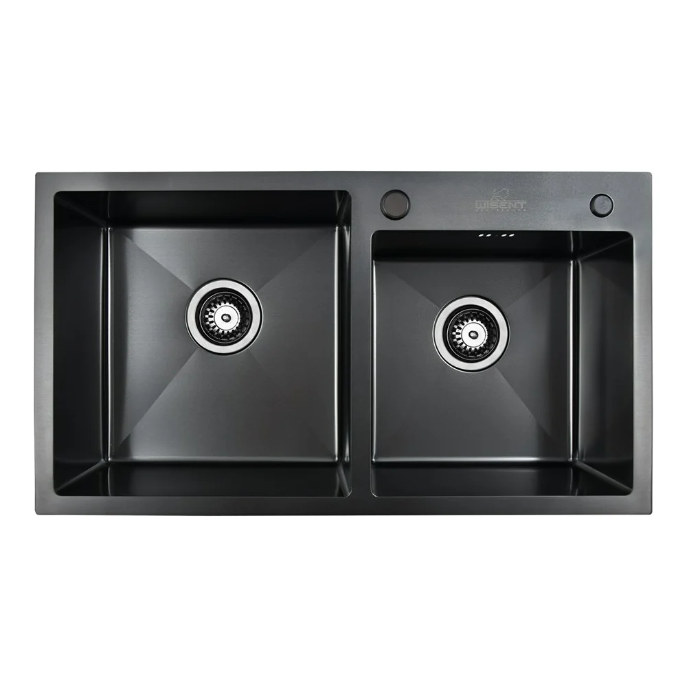 Комплект кухонная мойка WISENT WG37843B-S/341-11-24/W405B/W302644B