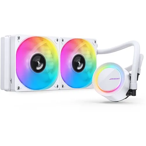 Система водяного охлаждения JONSBO TG-240, 4-pin, ARGB, 120мм, белый, retail [tg-240 argb white]