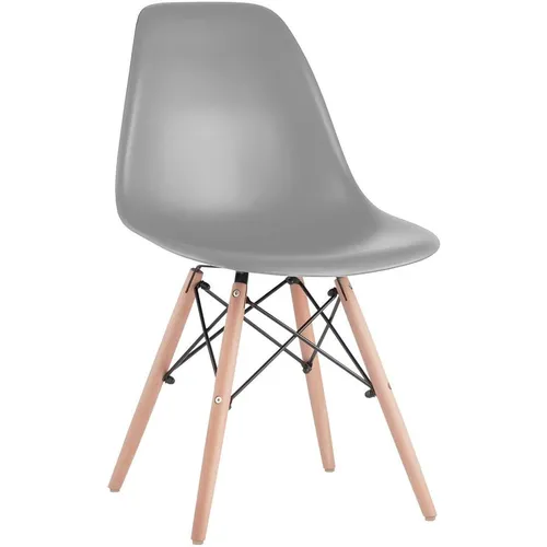 Комплект стульев BRABIX Eames CF-010, 4шт, на ножках, серый [532632]