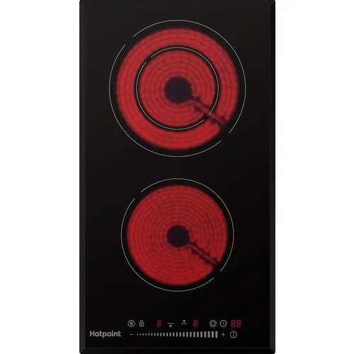 Электрическая варочная поверхность HOTPOINT HR 3O4 BAS, конфорок: 2 шт., стеклокерамика, независимая, черный
