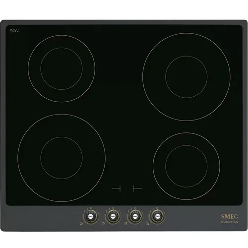 Индукционная варочная поверхность SMEG SI764AOM, конфорок: 4 шт., стеклокерамика, независимая, черный
