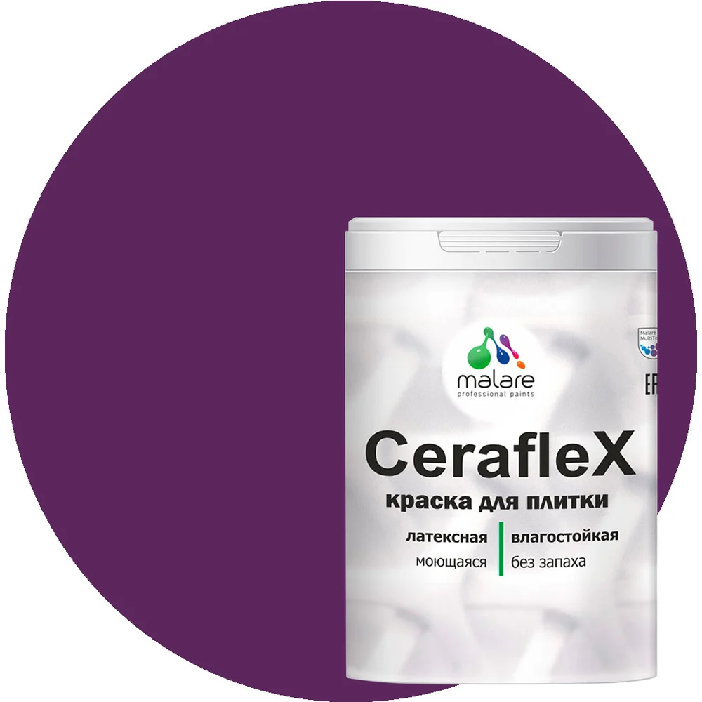Латексная краска для кафельной и керамической плитки MALARE Ceraflex 2036774796618