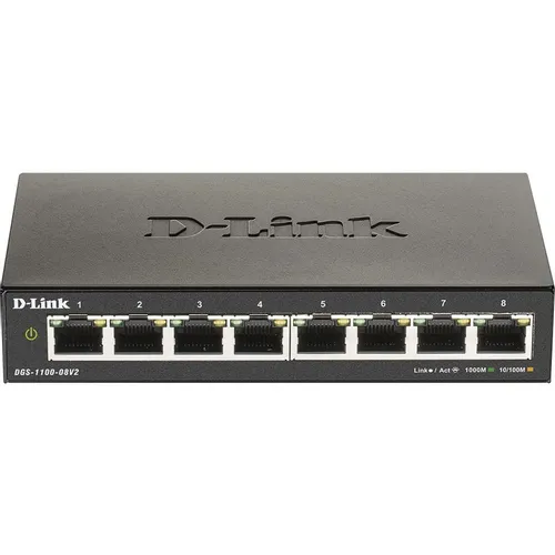 Коммутатор D-Link DGS-1100-08V2/A1A, управляемый