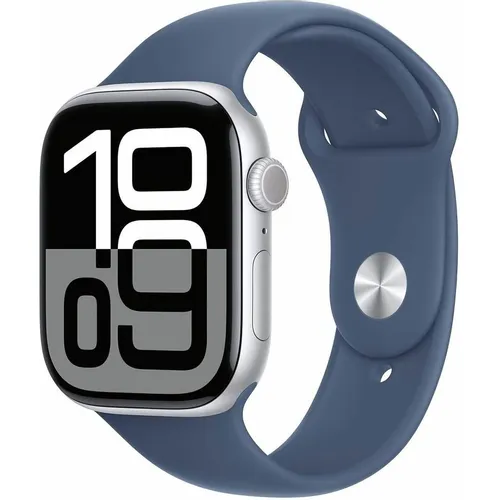 Смарт-часы Apple Watch Series 10 A2999, 46мм, 2.1", синий/серебристый