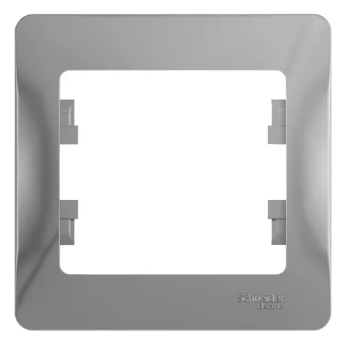 Рамка Schneider Electric GSL000301 (GSL000301) накладная 1шт пластик серебристый
