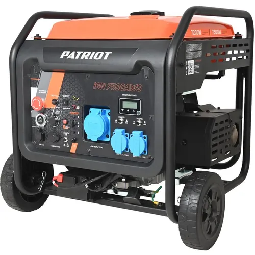 Бензиновый генератор Patriot iGN 7500AWS, 220/12 В, 7.5кВт, с автозапуском, на колёсах с АКБ [472102375]