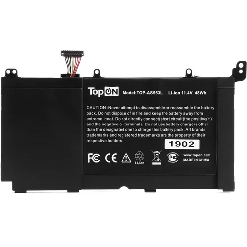 Батарея для ноутбуков TopON TOP-AS553L, 4110мAч, 11.4В [103520]