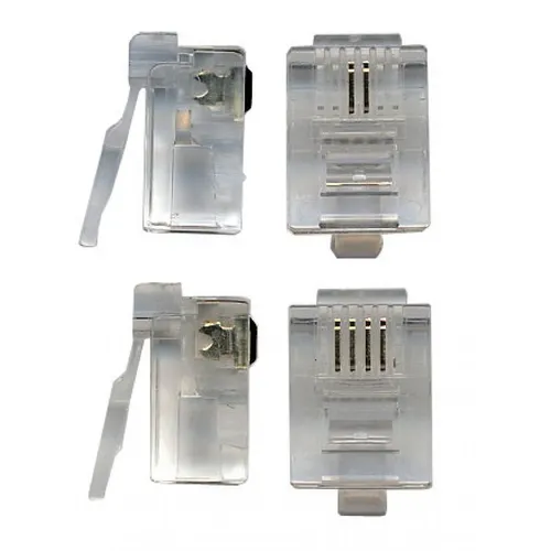 Коннектор LanMaster TWT-PL12-6P6C/100 кат.3 RJ12 прозрачный (упак.: 100шт)