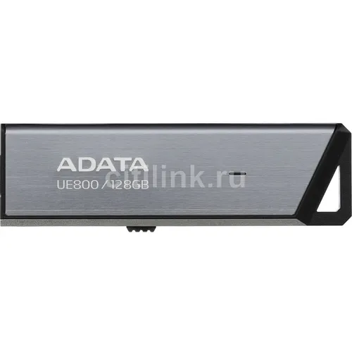 Флешка USB (Type-C) A-Data UE800 128ГБ, USB3.2, серебристый [aeli-ue800-128g-csg]