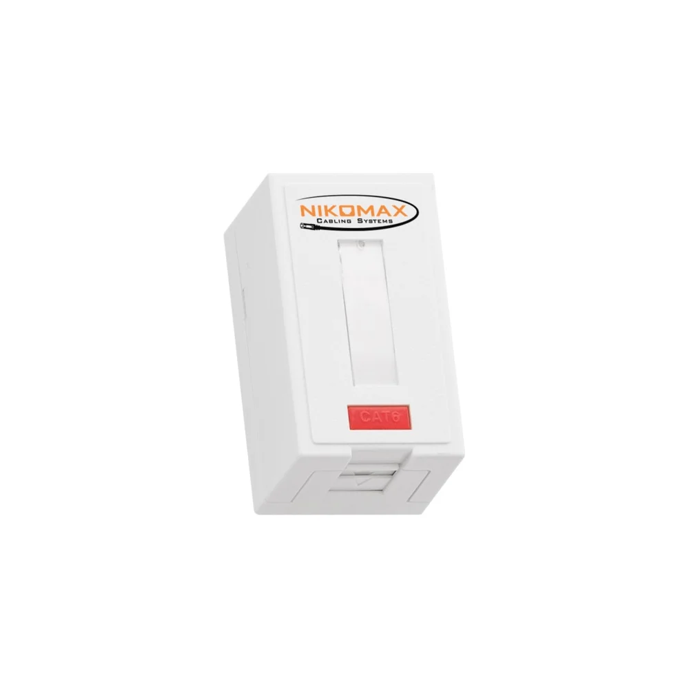 Корпус настенной розетки NIKOMAX NMC-MB1P-ST-WT