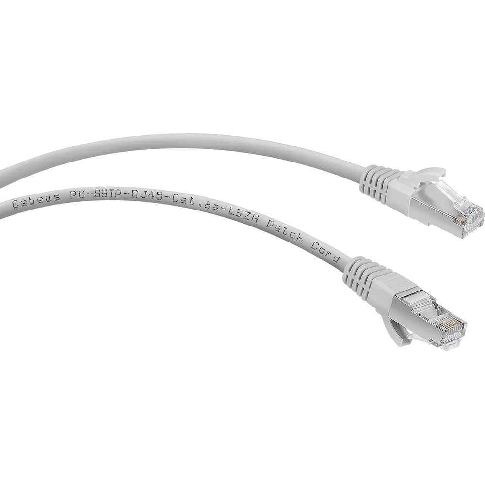 Экранированный патч-корд Cabeus PC-SSTP-RJ45-Cat.6a-1.5m-LSZH