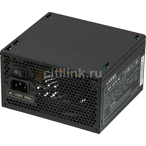 Блок питания Accord ACC-500W-NP, 500Вт, 120мм, черный [acc-500-np]