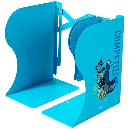 Подставка-ограничитель для книг Deli 78632BLUE, 220х114х480мм, синий