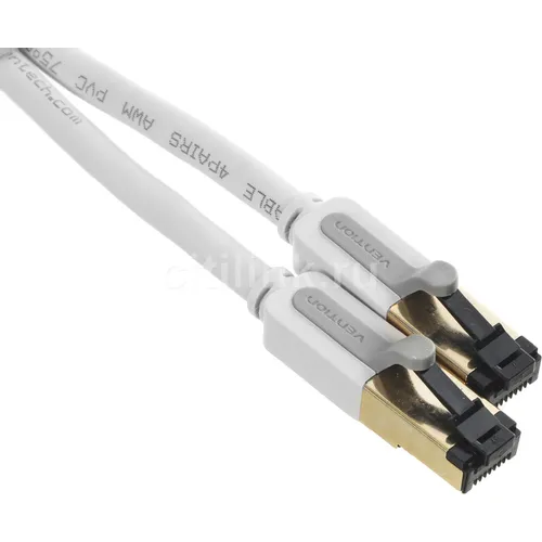 Патч-корд VENTION ICDHD литой (molded), STP, кат.7, 0.5м, 4 пары, 28AWG, медь, многожильный, серый
