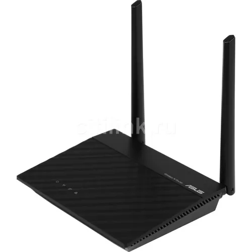 Wi-Fi роутер ASUS RT-N12E, Wi-Fi 4, N300, 2.4ГГц, 4 LAN, черный