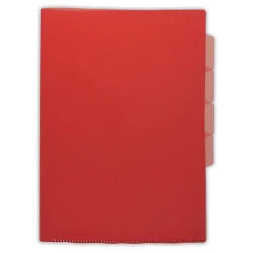 Папка-уголок Бюрократ -E356RED, A4, пластик, 0.15мм, красный 10 шт./кор.