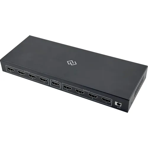 Сплиттер аудио-видео Digma DHSP-v2x8, HDMI (f) - 8xHDMI (f), ver 2.0, черный
