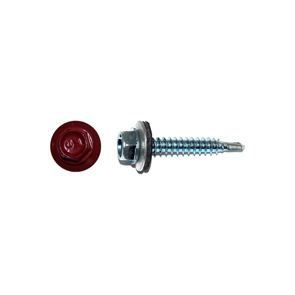 Кровельный саморез КРЕП-КОМП 4,8x70 RAL3003 красный рубин 1500 шт. ск703003