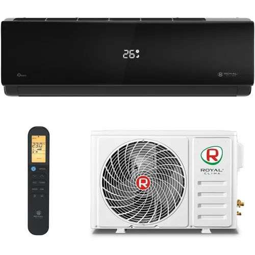 Сплит-система Royal Clima Attica Nero RC-AN35HN настенная, до 35м2, 12000 BTU, (комплект из 2-х коробок), черный