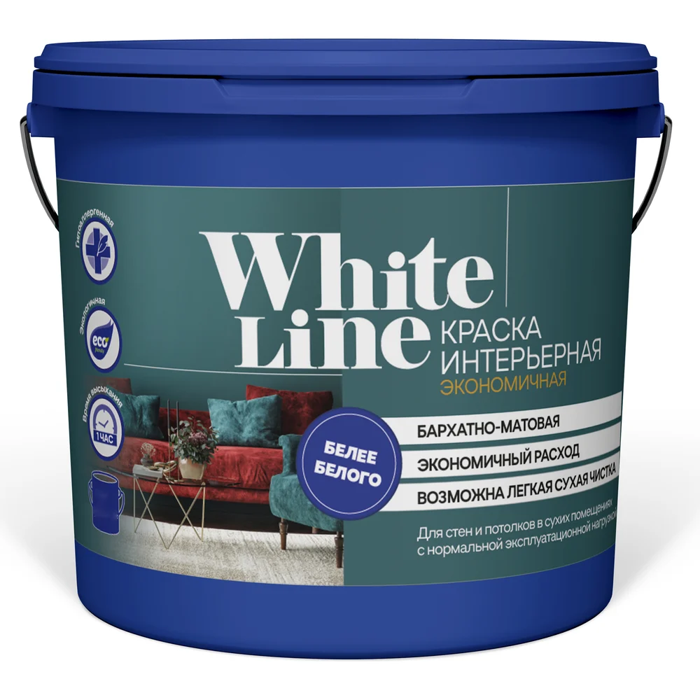 Экономичная интерьерная краска White Line 4690417092369