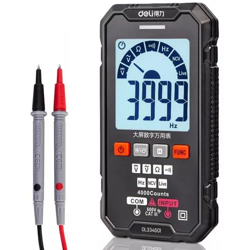 Мультиметр цифровой Deli DL334501, автоматический