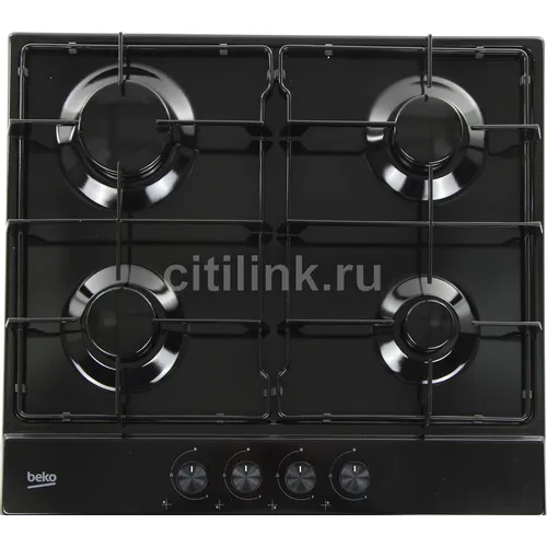 Газовая варочная панель Beko HIAG64223B, 4 конфорки, эмаль, черный