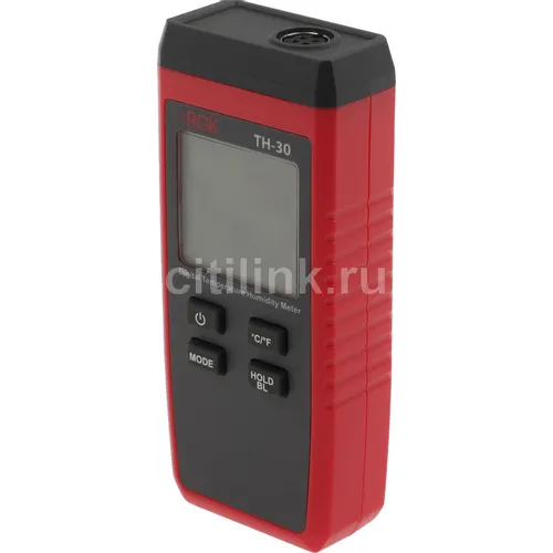 Термогигрометр портативный RGK TH-30, с поверкой, красный/ черный [778626]