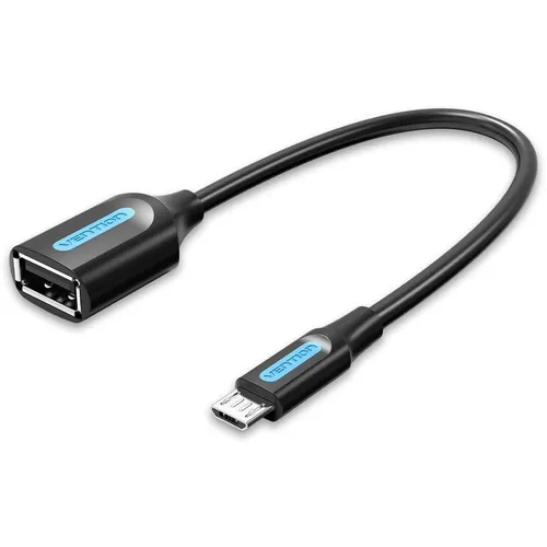 Переходник USB2.0 VENTION CCUBB, USB A(f) - micro USB B (m), круглое, 0.15м