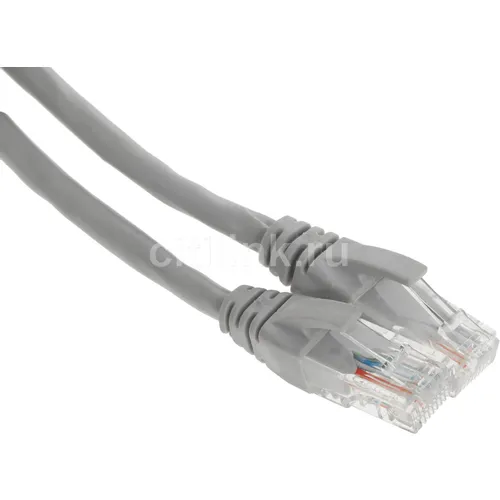Патч-корд EXEGATE UTP-RJ45-RJ45-C6-CU-2M-GY UTP, кат.6, 2м, 4 пары, медь, многожильный, серый