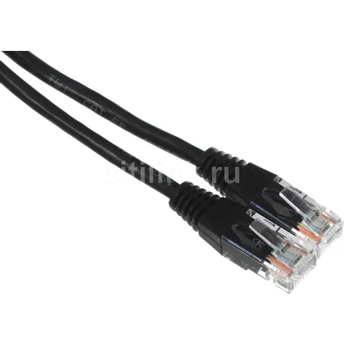 Патч-корд LanMaster вилка RJ-45, вилка RJ-45, кат.5E, ПВХ, 1м, черный [twt-45-45-1.0-bk]