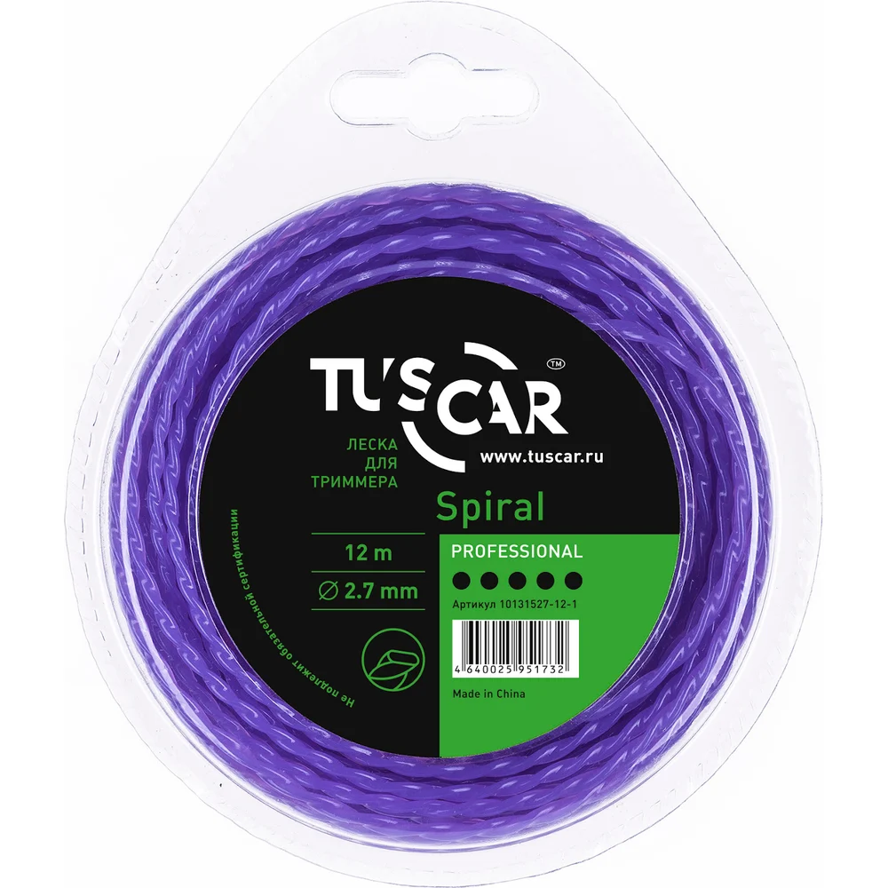 Леска для триммера TUSCAR Spiral Professional 10131527-12-1