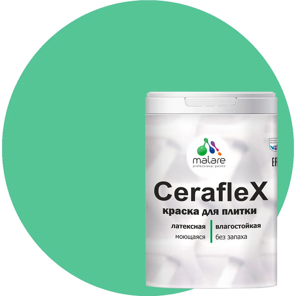 Латексная краска для кафельной и керамической плитки MALARE Ceraflex 2036786678940