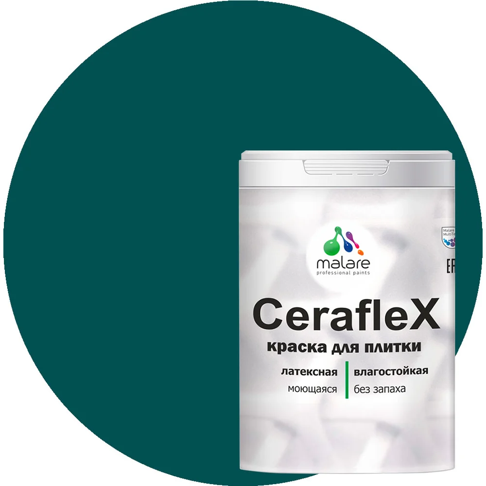 Латексная краска для кафельной и керамической плитки MALARE Ceraflex 2036755006491