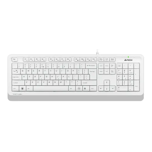 Клавиатура A4TECH Fstyler FK10, проводная, USB, мембранная, белый/серый [fk10 white]