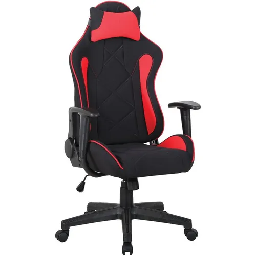 Кресло игровое BRABIX GT Racer GM-101, ткань, до 120кг, топ-ган, фиксированные подлокотники, черный/красный