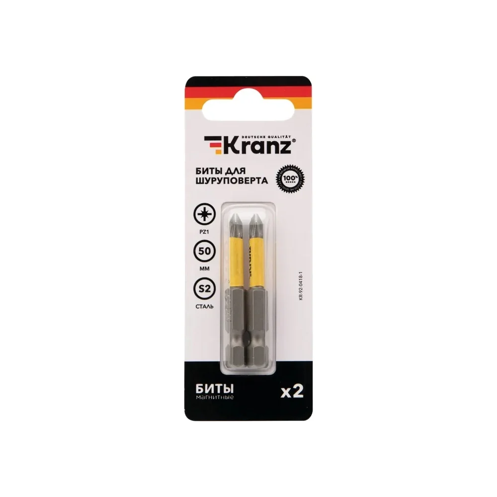 Бита для шуруповерта KRANZ KR-92-0418-1