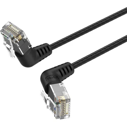 Патч-корд VENTION IBOBF литой (molded), UTP, кат.6A, 1м, 4 пары, 32AWG, медь бескислородная, многожильный, черный