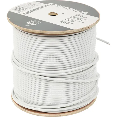 Кабель коаксиальный ITK RG-6, 300м, белый [cc1-r6f1-111-300-g]