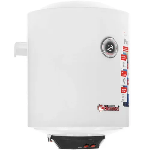 Водонагреватель Thermex Praktik 30 V Slim, накопительный, 2.5кВт, 30л, белый [эдэ001638]