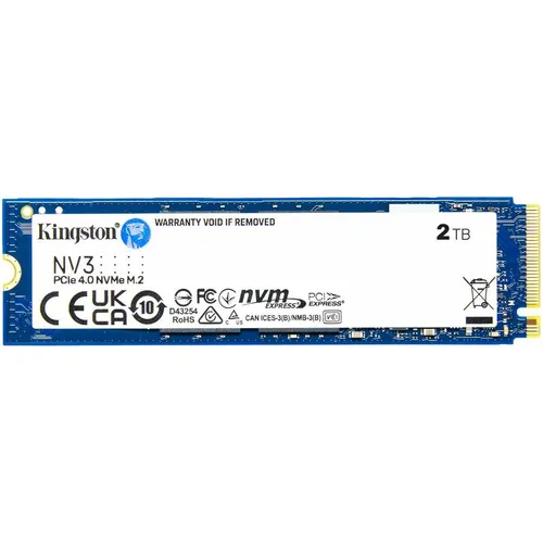 SSD накопитель Kingston NV3 SNV3S/2000G 2ТБ, M.2 2280, PCIe 4.0 x4, NVMe, M.2