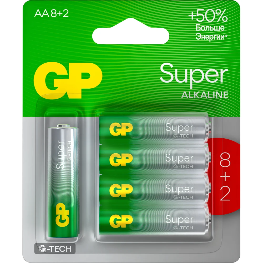 Алкалиновые батарейки GP Super Alkaline 15A8/2-CR10 120/960