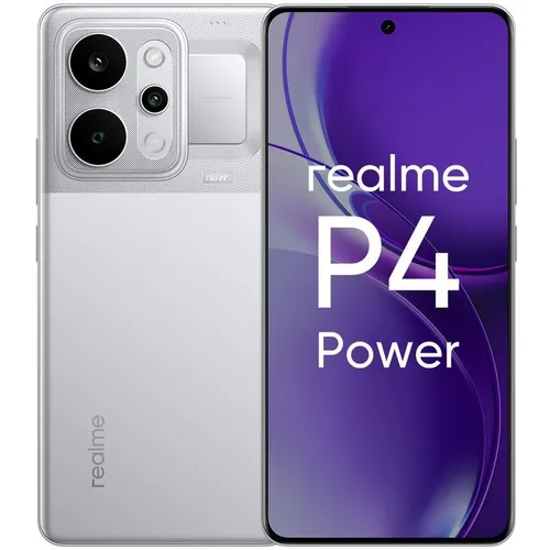 6.8" Смартфон REALME P4 Power 8/256Gb, NFC, AMOLED, 144Гц, 10001мAч, серебристый